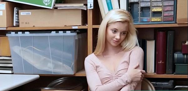  Hardsex with Tiny Tits Girl Shoplifter Riley Star in My Office - Teenrobbers.com